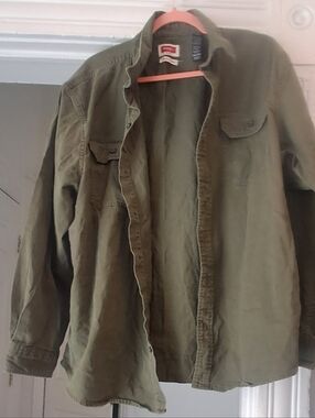 Wrangler Mens Green Long Sleeve Button Down